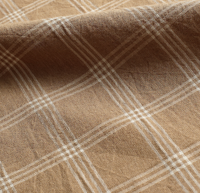 Brown Cotton Handcrafted Fabric India