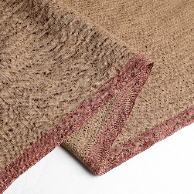 Handmade Handcrafted Brown Cotton Fabric