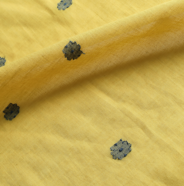 Cotton Jamdani Yellow Floral